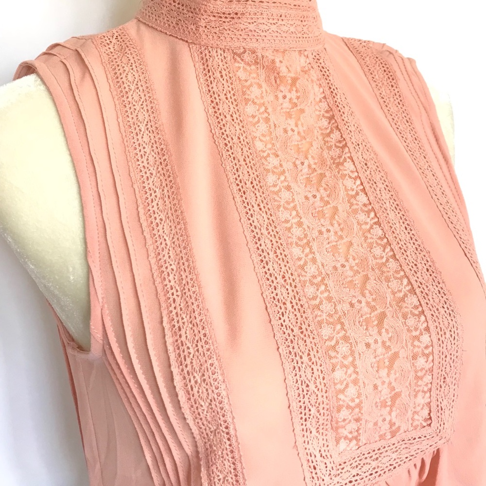 (A) Blush Chiffon Blouse  NWT - Picture 3 of 7